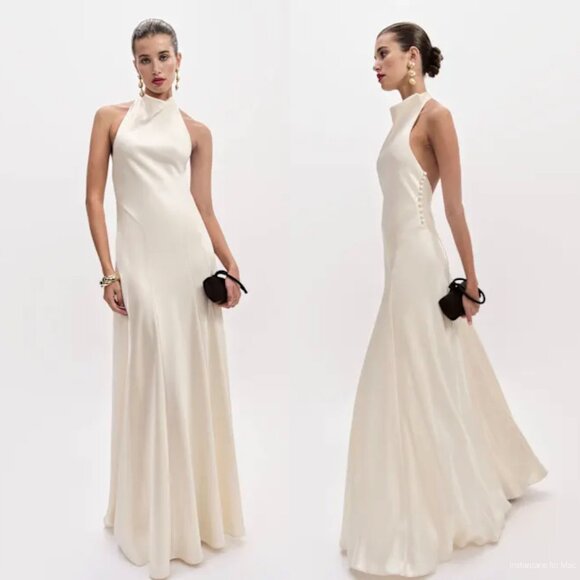 Reformation Roy Wedding Satin Dress - Picture 1 of 12